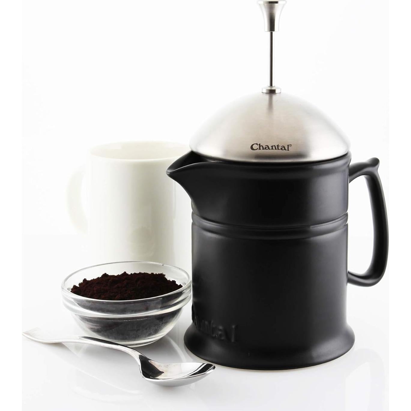 Prensa Francesa de Cerámica Chantal 0.47L Émbolo Acero Inoxidable