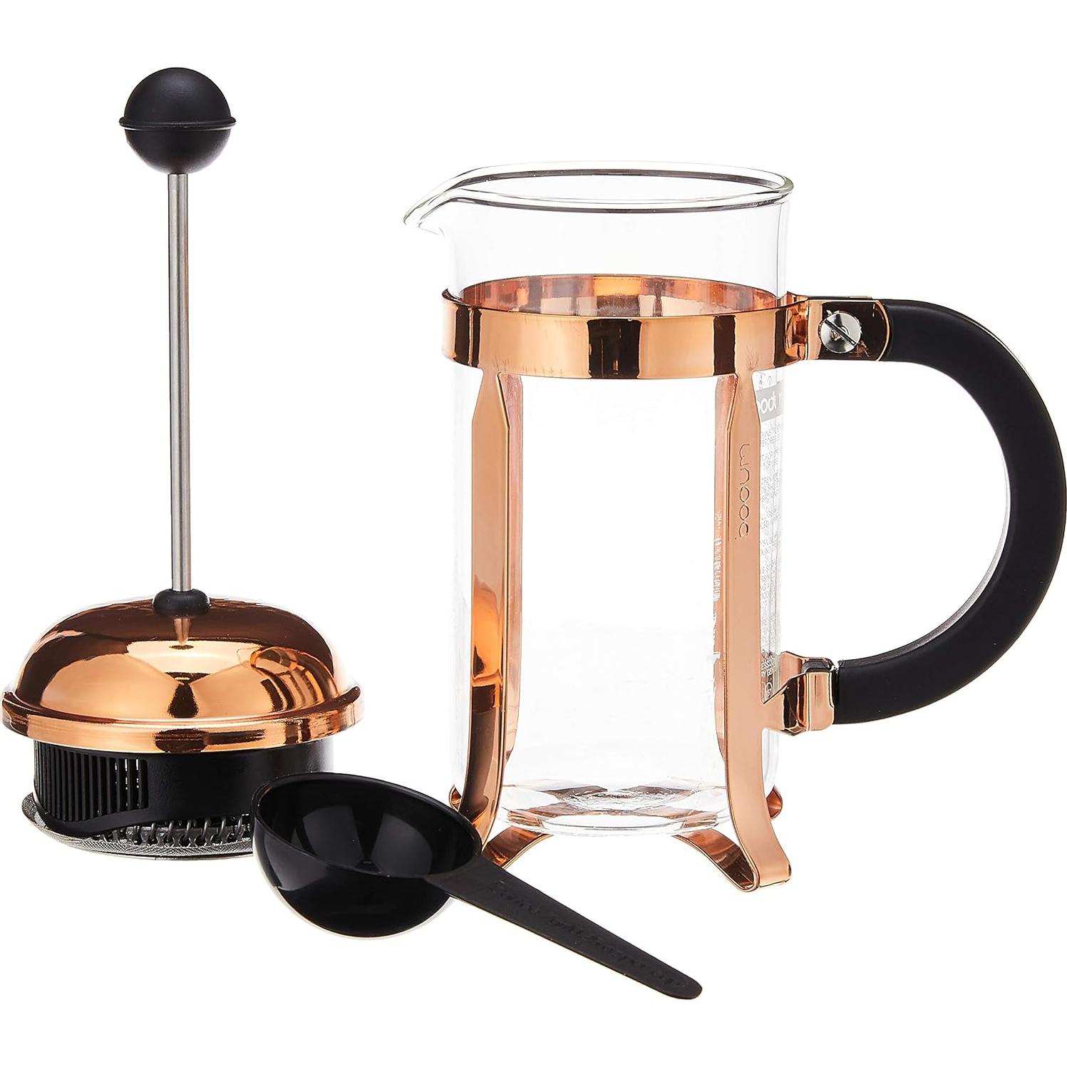 Cafetera Prensa Francesa Bodum Chambord 3 Tazas Cobre 0.35L