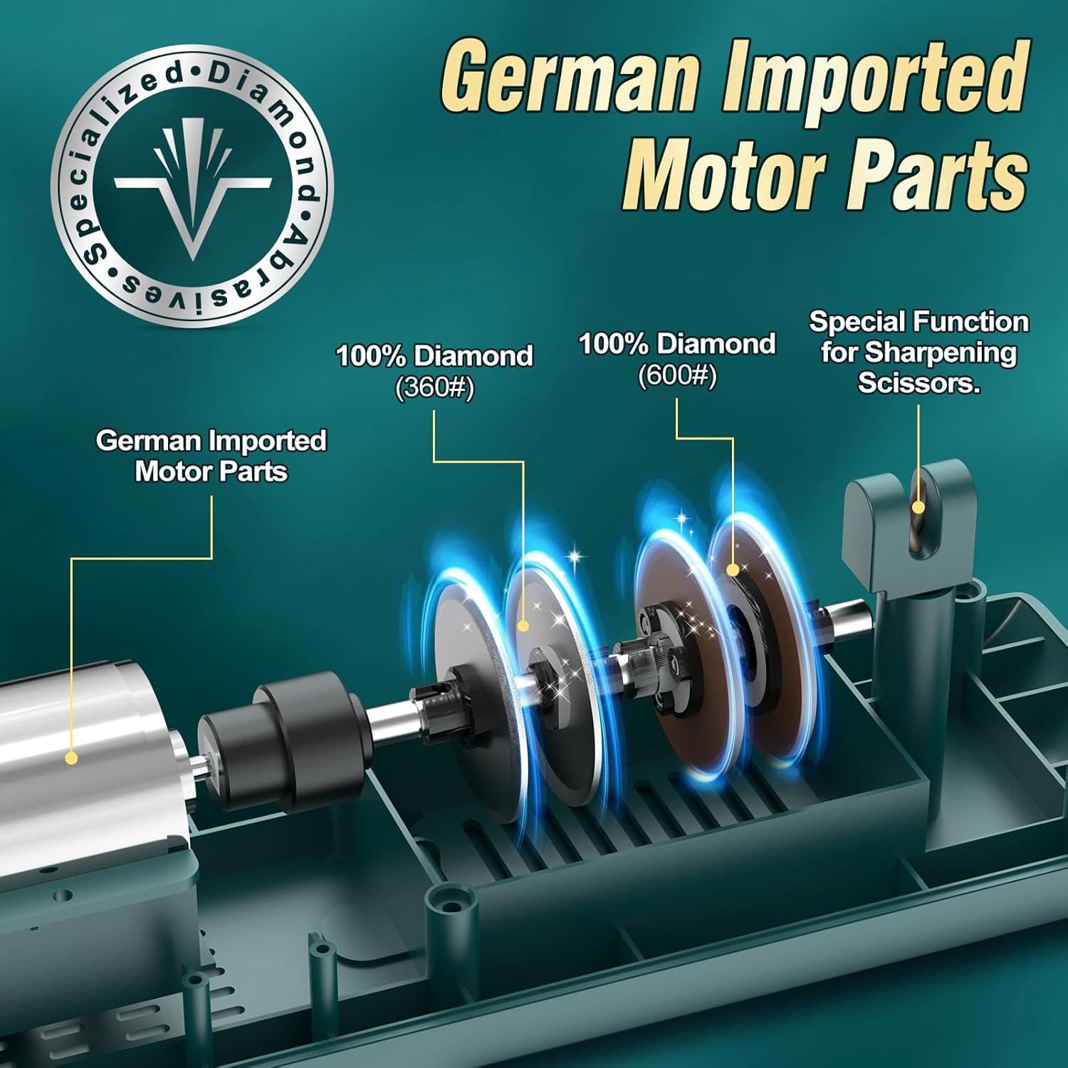 Afilador eléctrico de cuchillos VIDOME RE009 3 en 1 con tijeras