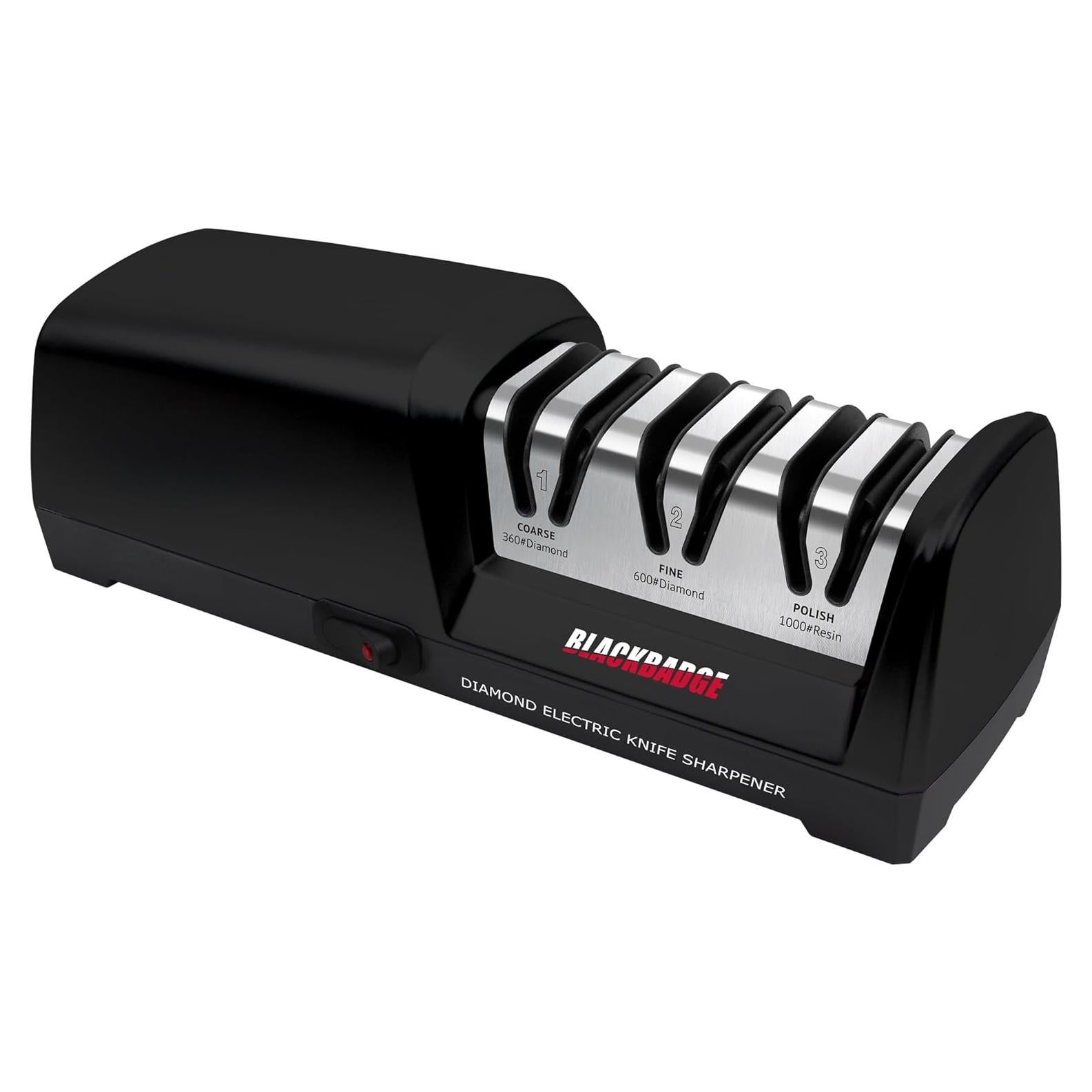 Afilador Eléctrico BLACKBADGE 3 Etapas Cuchillos 15 Grados