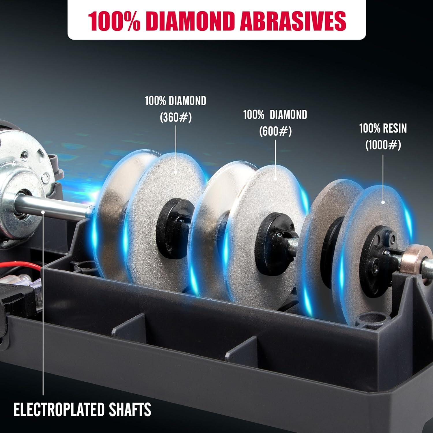 Afilador Eléctrico BLACKBADGE 3 Etapas Cuchillos 15 Grados