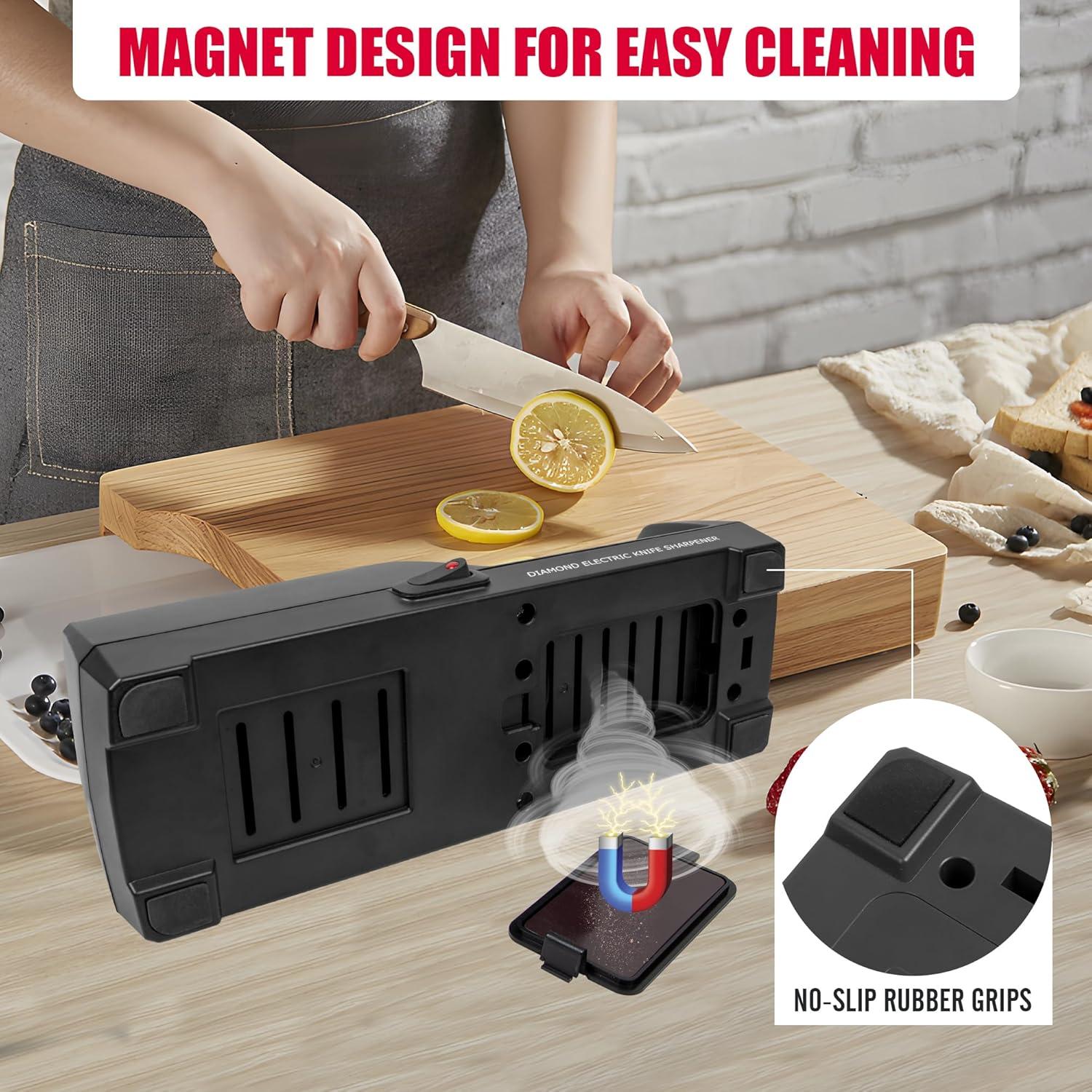 Afilador Eléctrico BLACKBADGE 3 Etapas Cuchillos 15 Grados