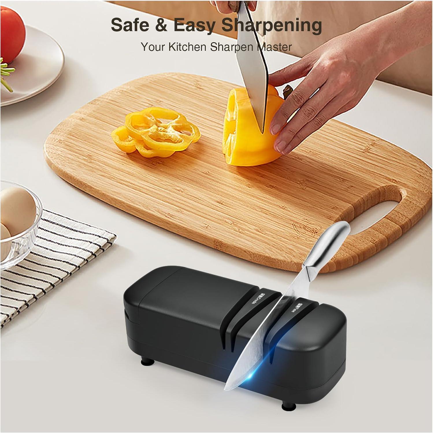 Afilador de Cuchillos Eléctrico RRTECHFORU 2 Etapas Negro