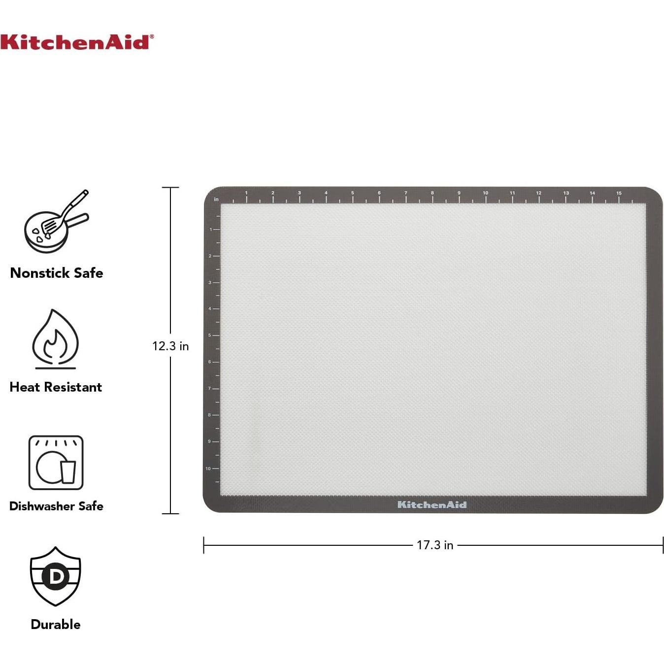 Tapete de Hornear de Silicona KitchenAid 43x30 cm Gris