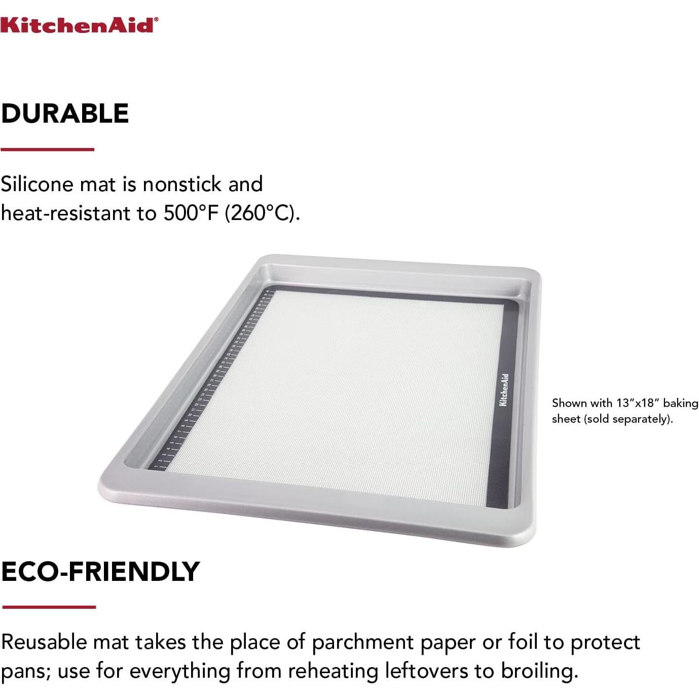 Tapete de Hornear de Silicona KitchenAid 43x30 cm Gris