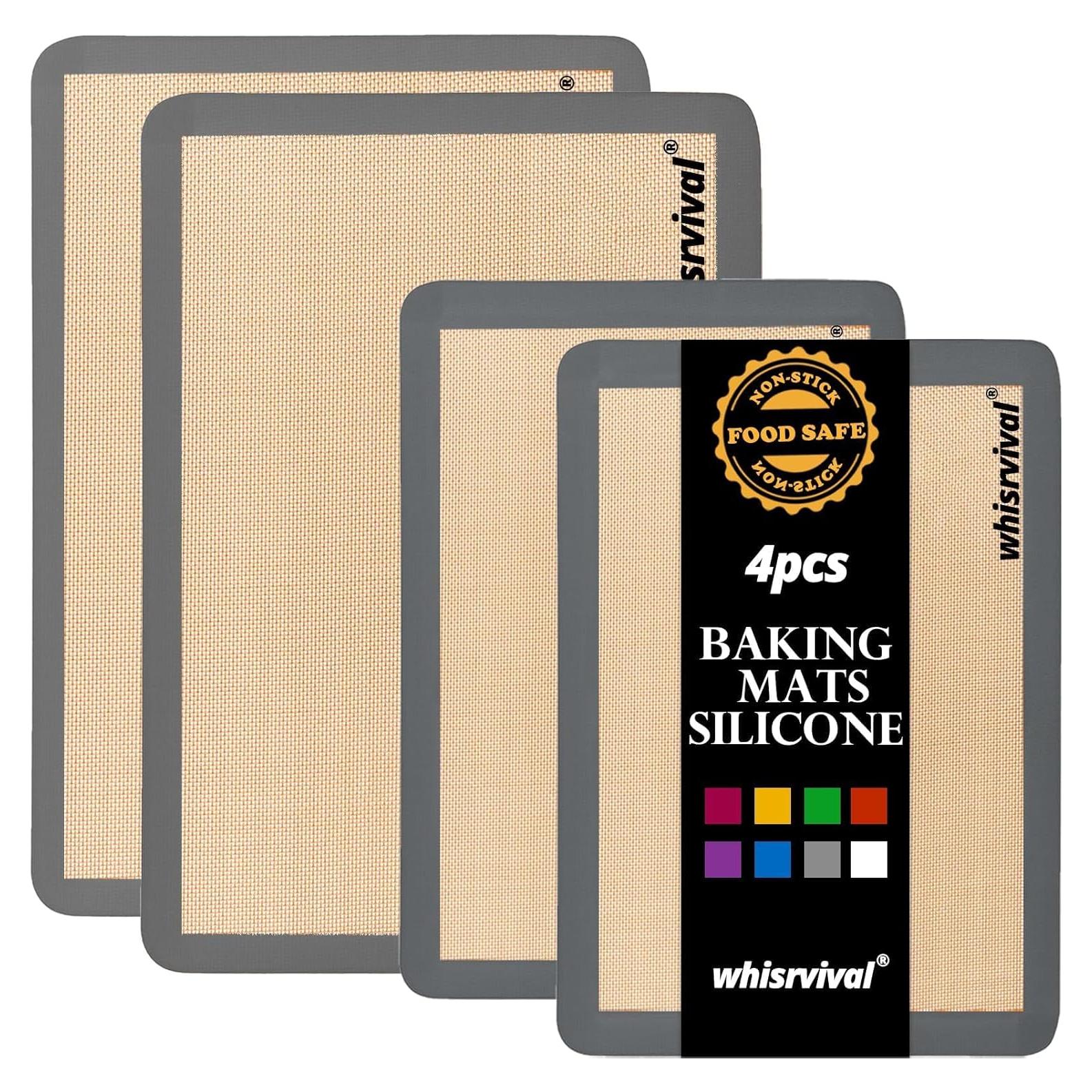 4 Tapetes de Silicona Antiadherentes whisrvival 42x29.5cm