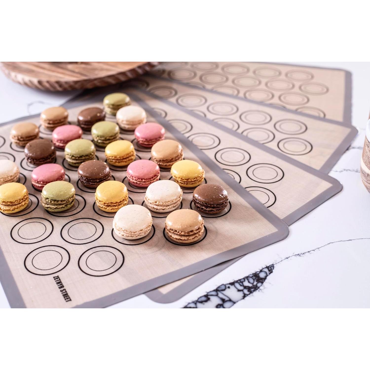 Tapas de Silicona Zethyr Street para Hornear Macarons - 4 Pzas
