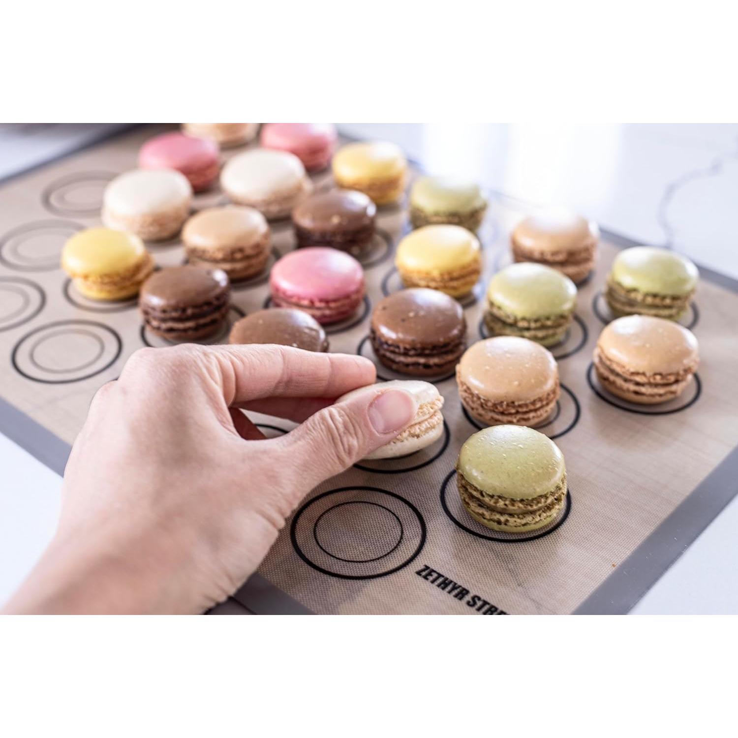 Tapas de Silicona Zethyr Street para Hornear Macarons - 4 Pzas