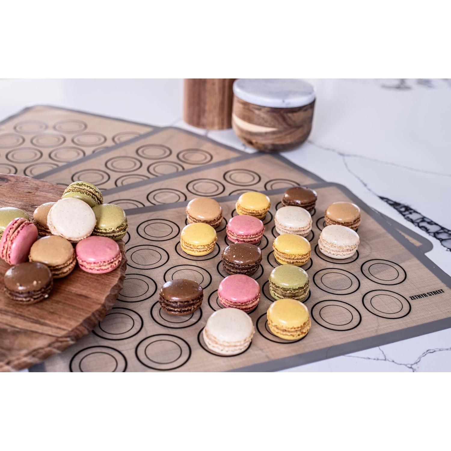 Tapas de Silicona Zethyr Street para Hornear Macarons - 4 Pzas