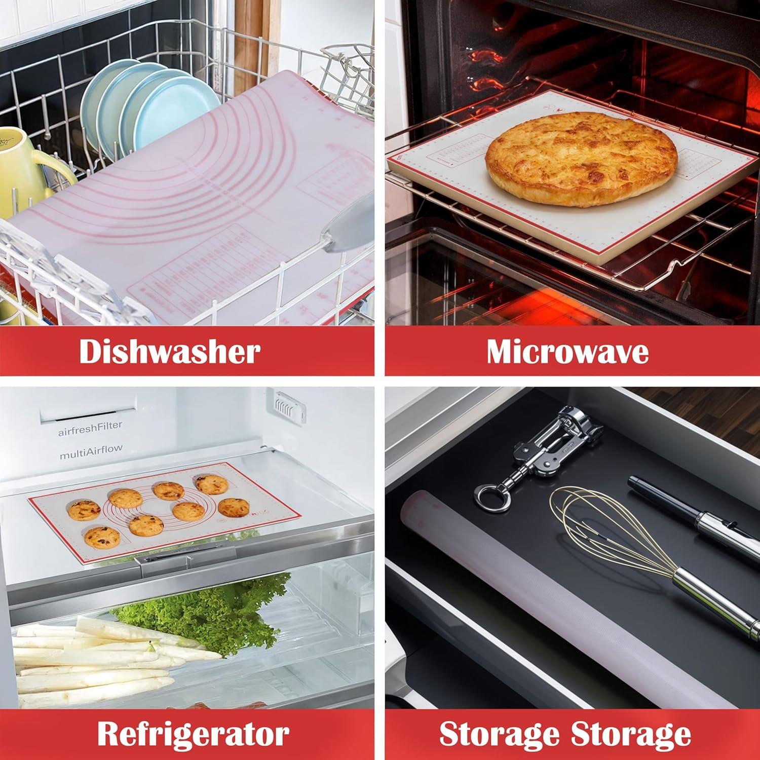 Alfombrilla de Silicona Antiadherente BlueBark 61x41cm Roja