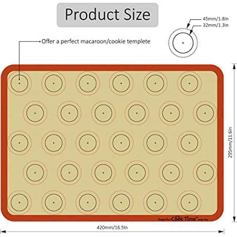Alfombrilla de Silicona Cook Time para Hornear Macarons - Set de 2