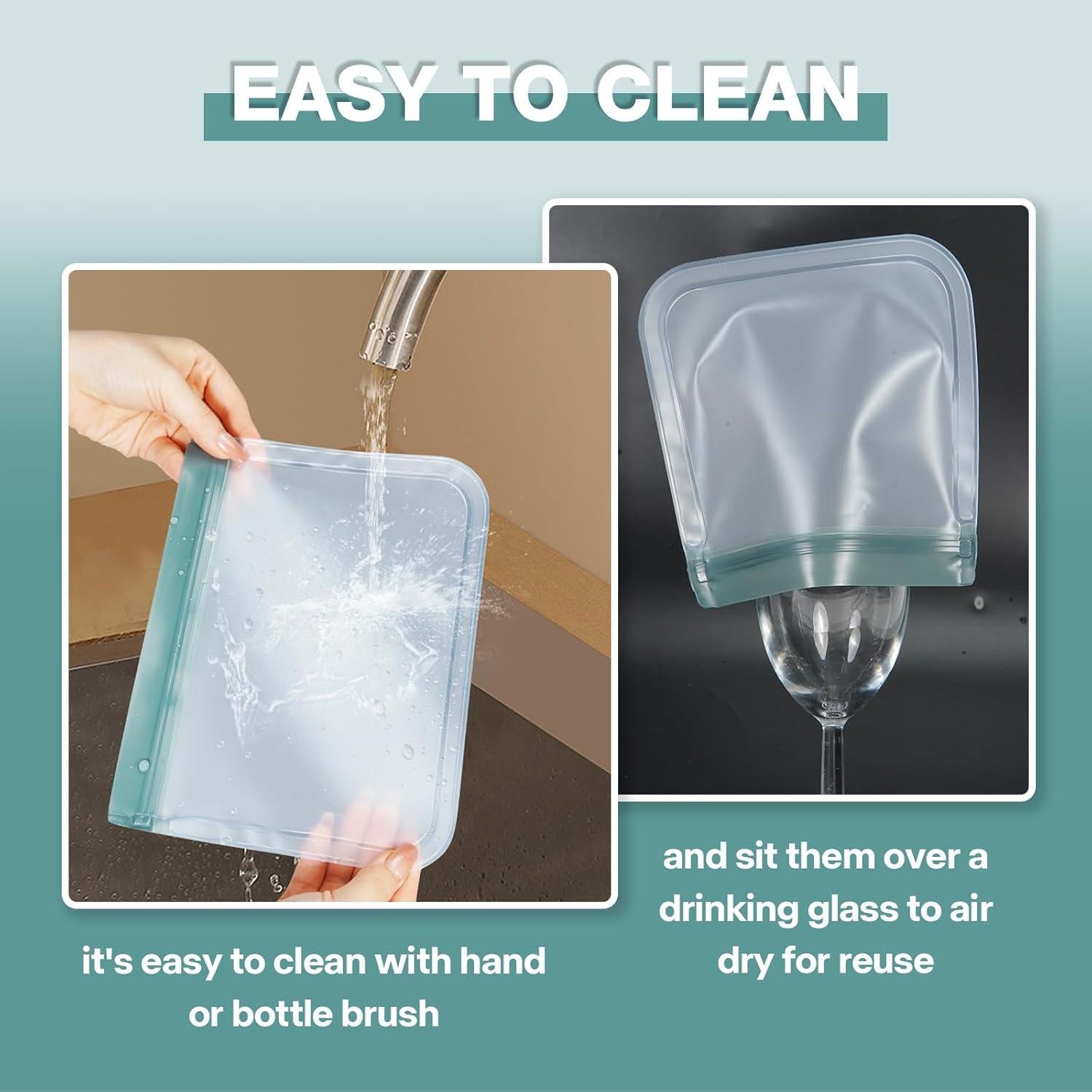 Bolsas de Almacenamiento Reutilizables Shiningwell - 6 Piezas