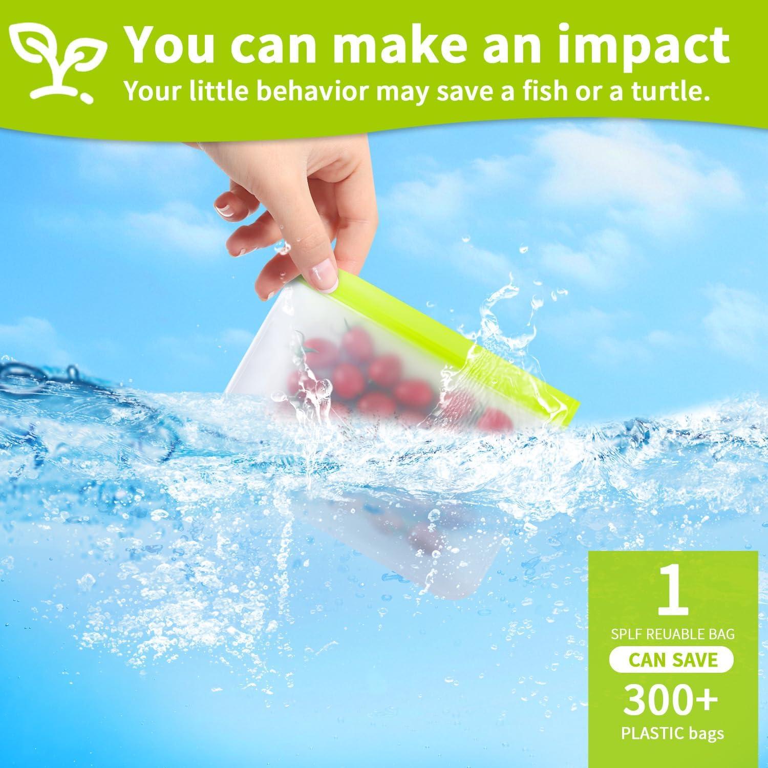 Paquete de 24 Bolsas Reutilizables Mstar Pack Silicona 4 Tamaños