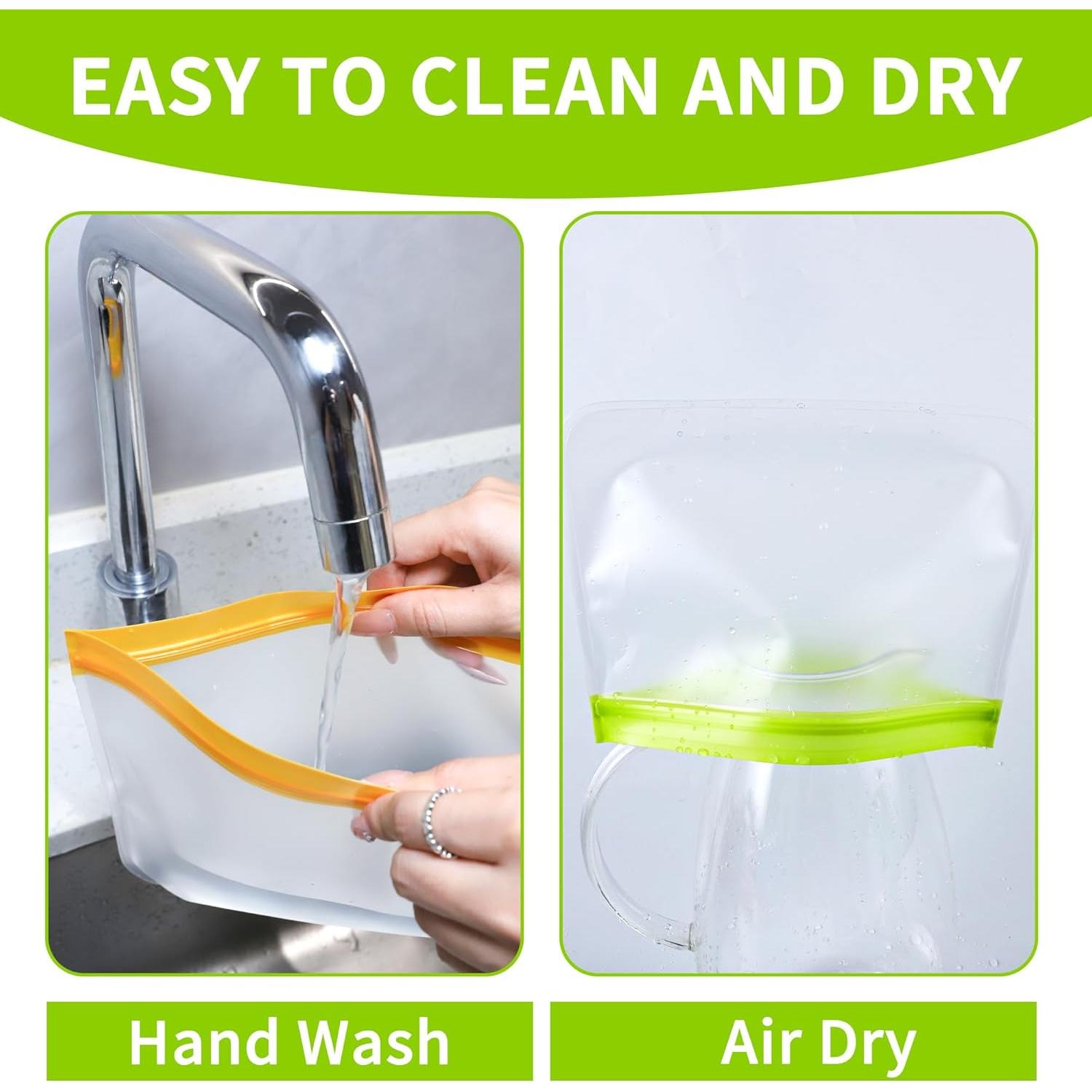 Paquete de 24 Bolsas Reutilizables Mstar Pack Silicona 4 Tamaños