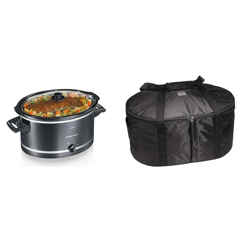 Horno de Cocción Lenta Hamilton Beach 8 Qt con Bolsa de Viaje