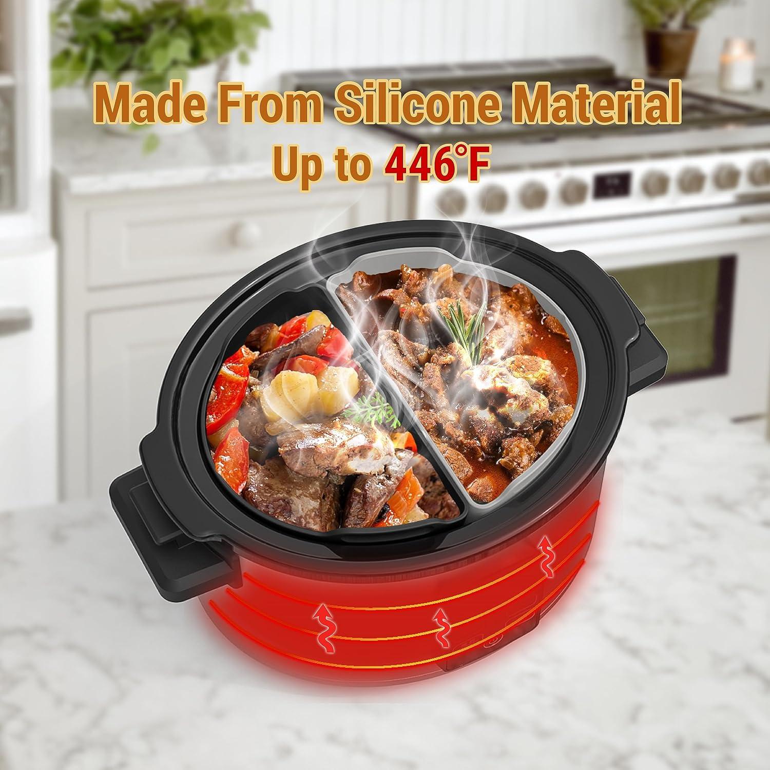 Forros de Silicona TAYDOIBAN para Olla de Cocción Lenta 6-8 QT