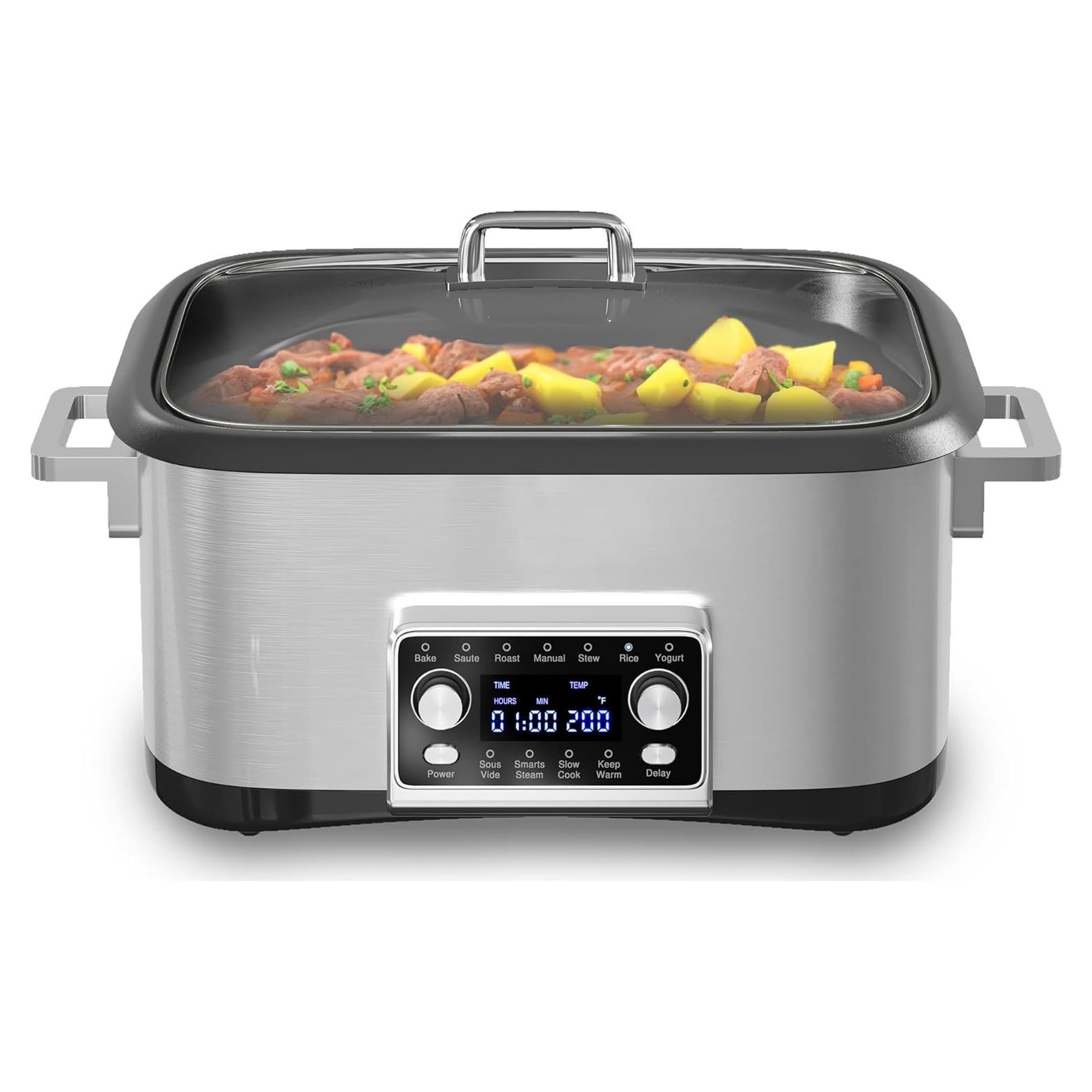 Olla de Cocción Lenta Programable HEYNEMO 8 Cuartos 12-en-1