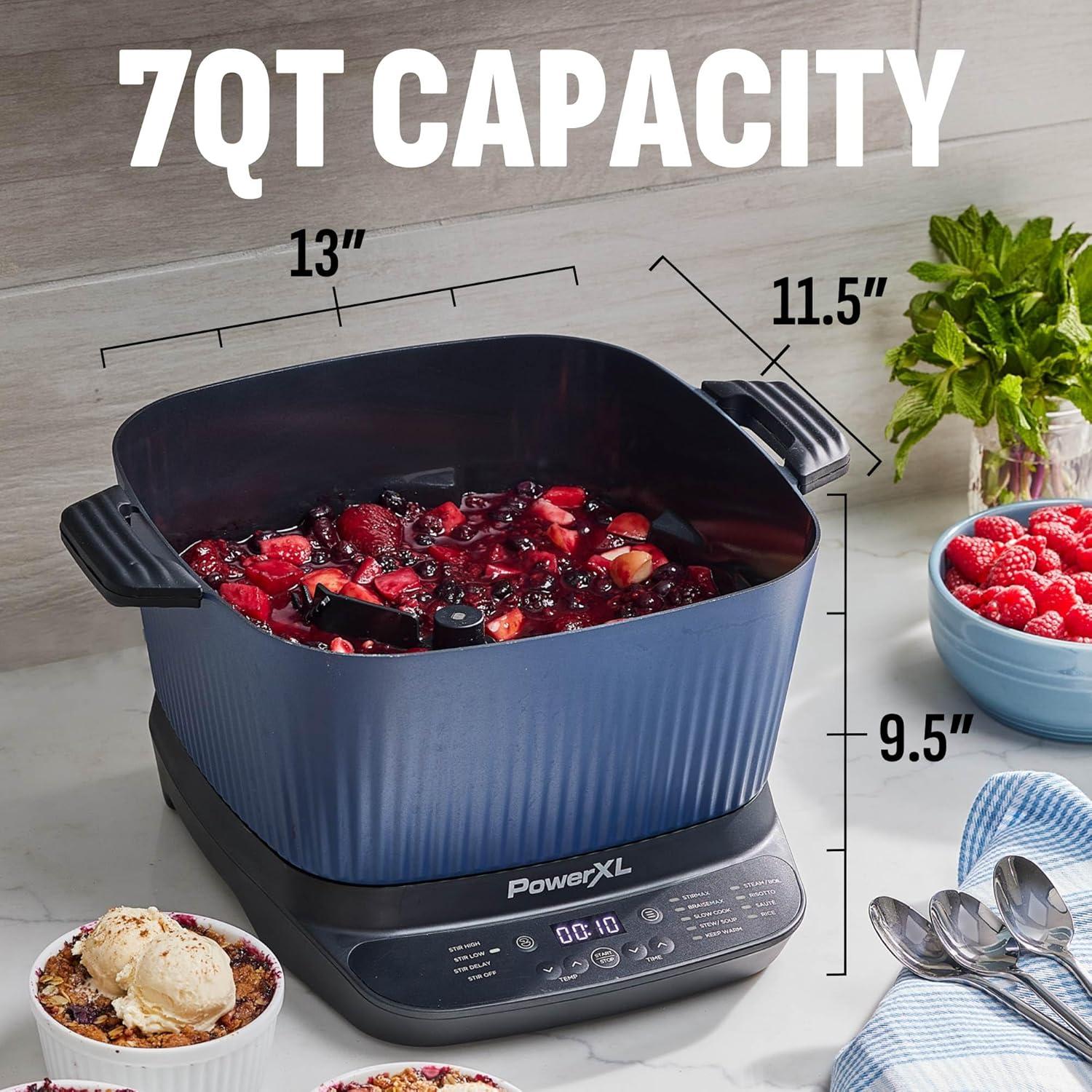 Olla Multiusos Digital PowerXL 7.5L Azul Medianoche 9 en 1