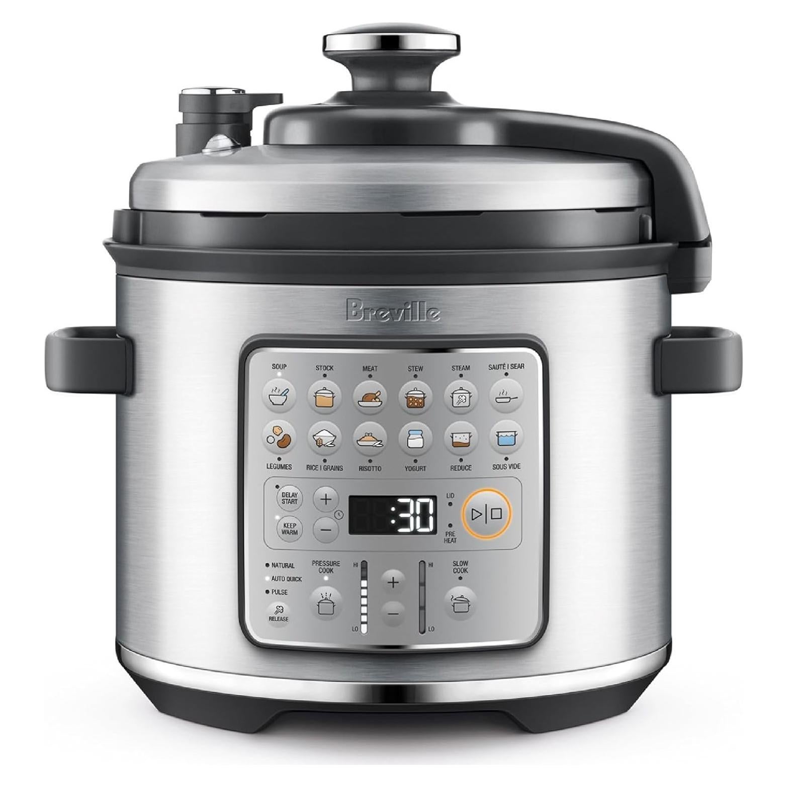 Cocedor a presión Breville Fast Slow Go 6L Acero Inoxidable