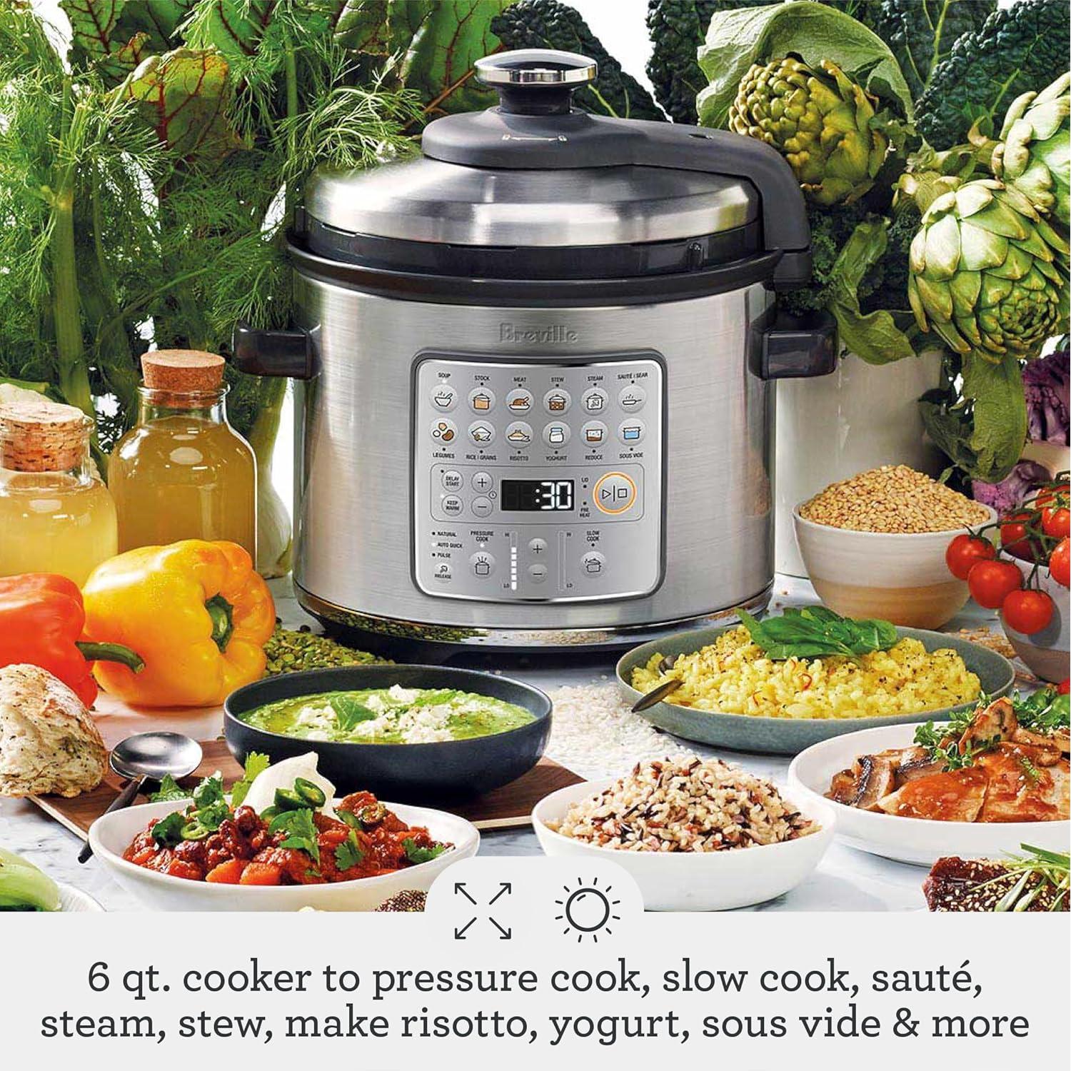 Cocedor a presión Breville Fast Slow Go 6L Acero Inoxidable