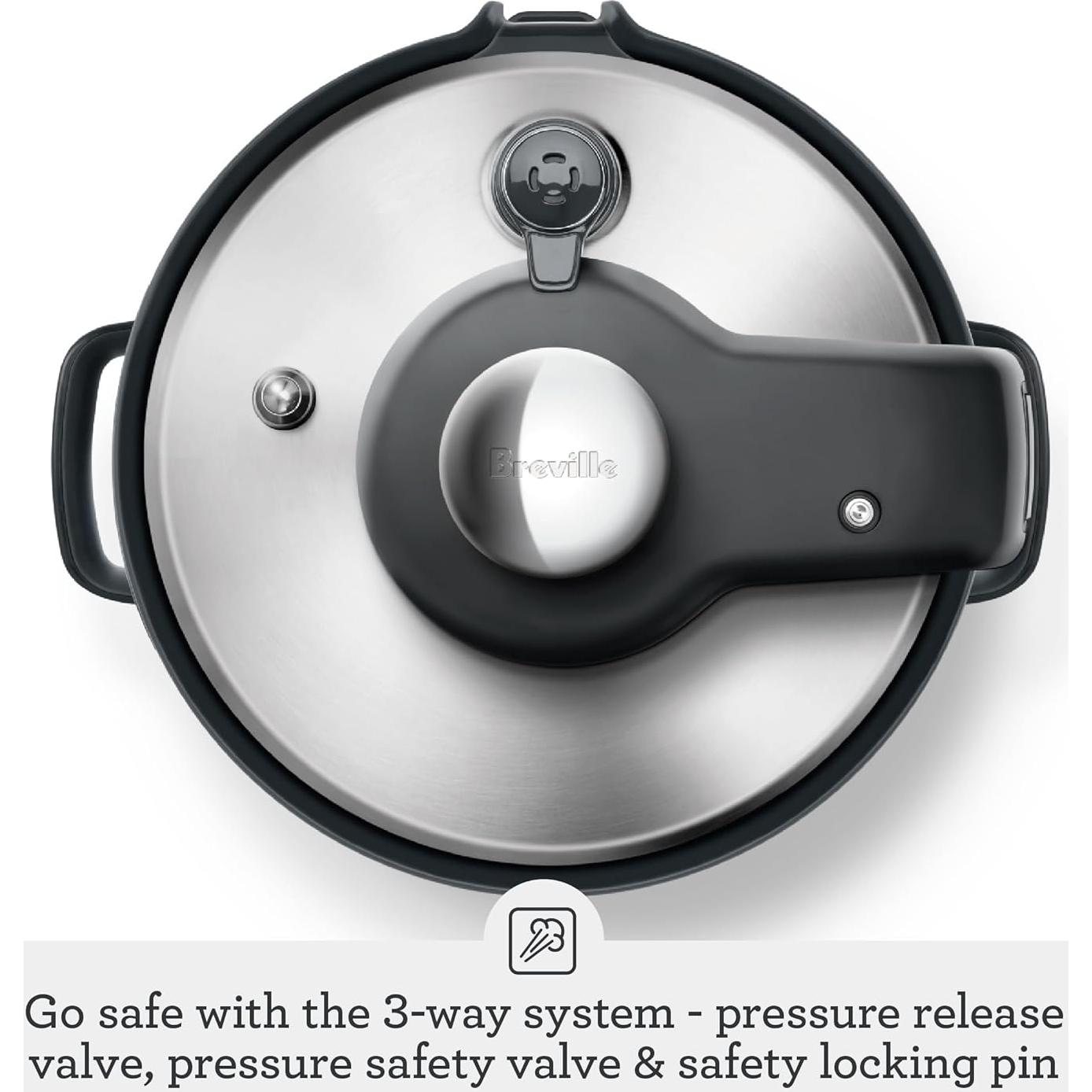 Cocedor a presión Breville Fast Slow Go 6L Acero Inoxidable