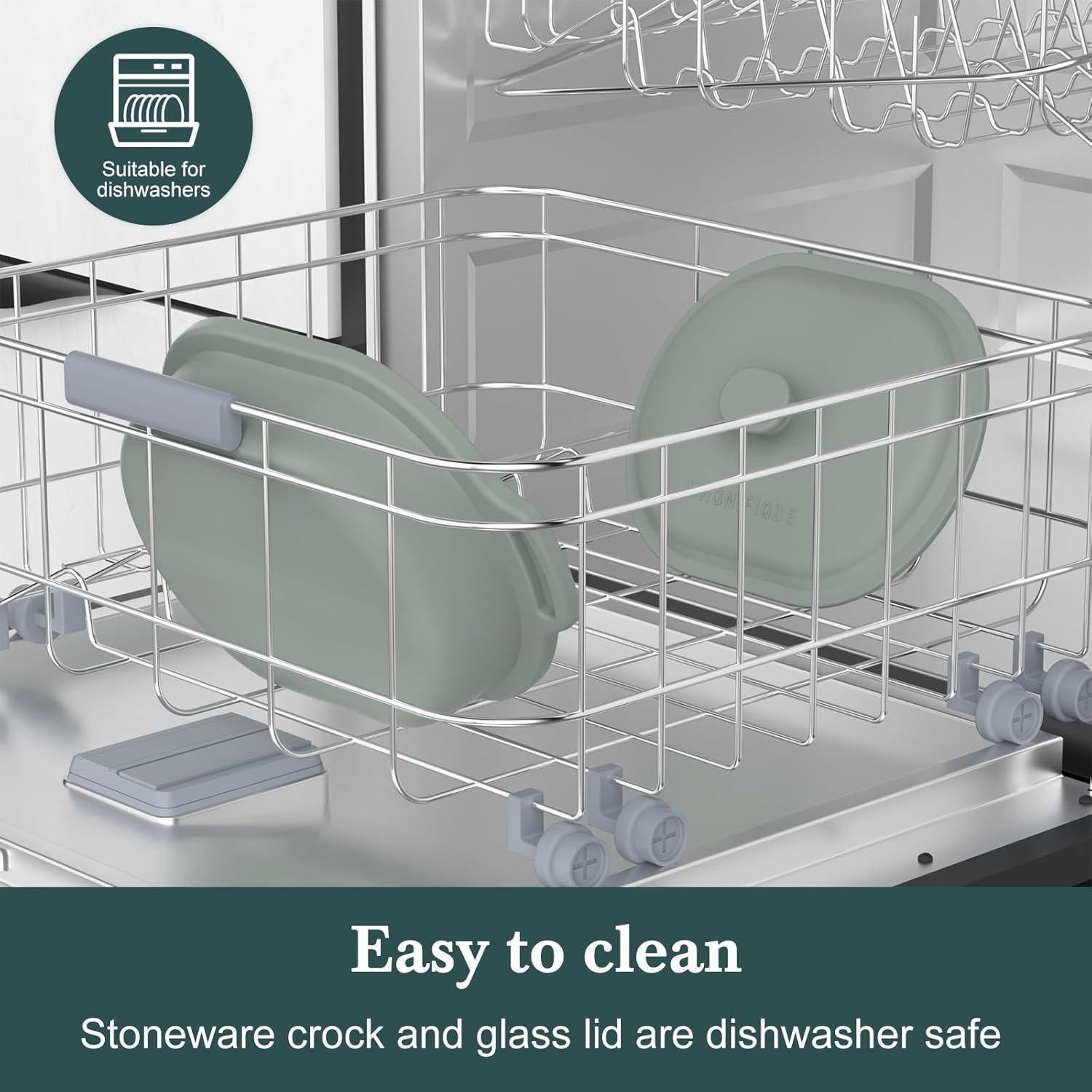 Olla de barro multi-cocina MAGNIFIQUE 4QT 8 en 1 Oliva