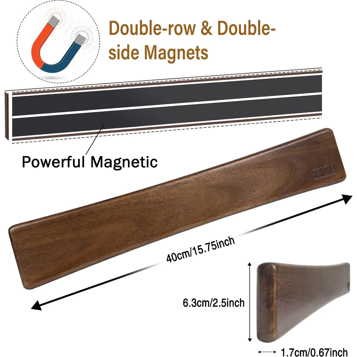 Soporte Magnético para Cuchillos HOSHANHO 40 cm Madera Acacia