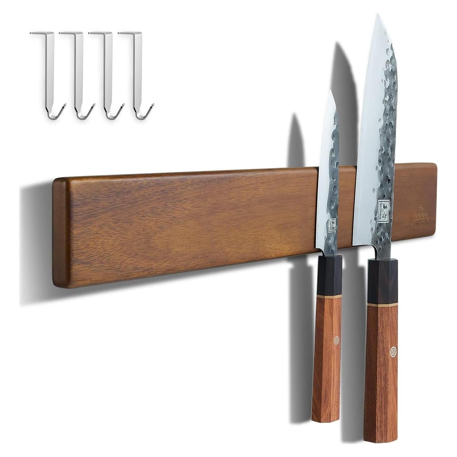 Soporte Magnético para Cuchillos ENOKING 40.64 cm con 4 Ganchos