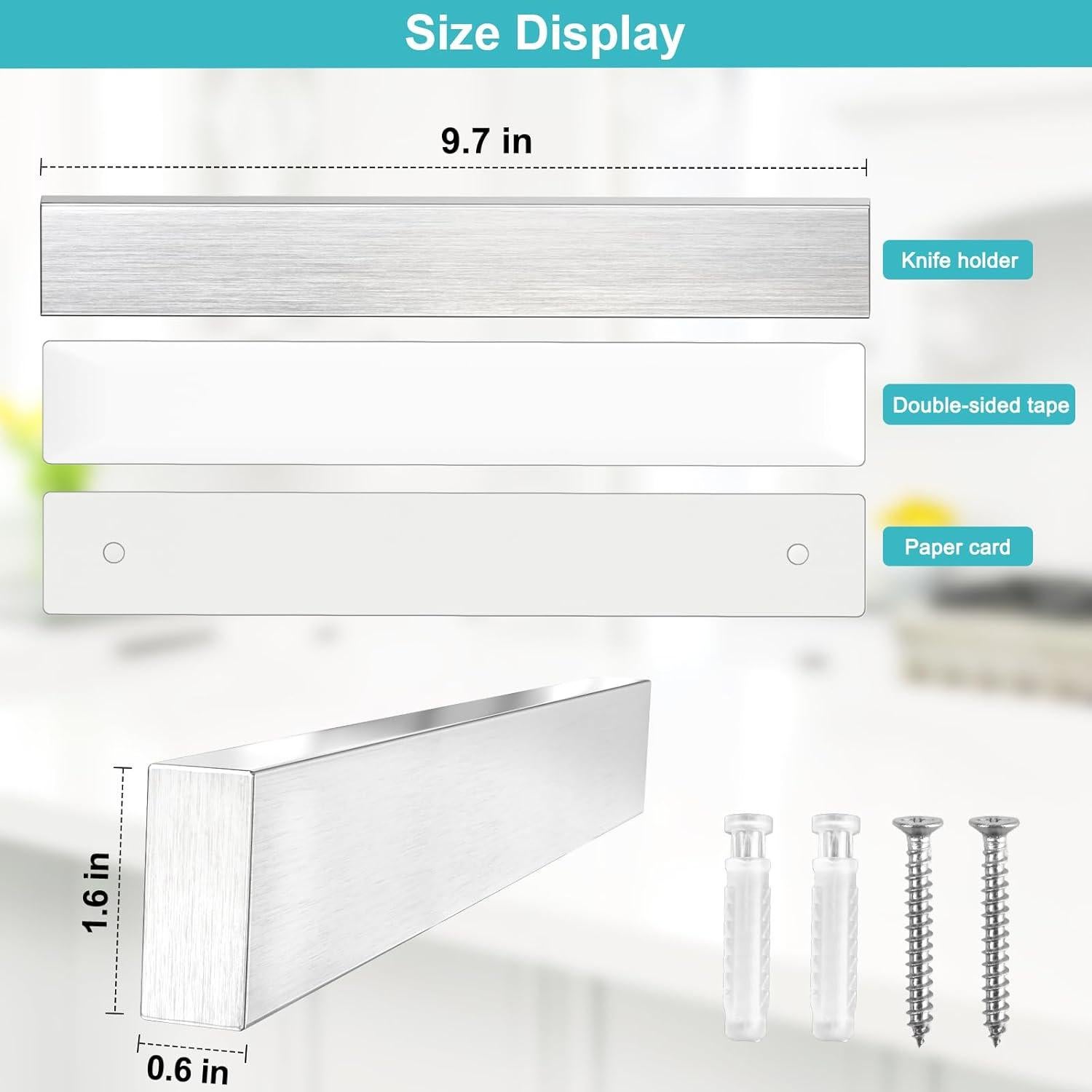 Soporte Magnético para Cuchillos HEREOF 25.4 cm Acero Inoxidable