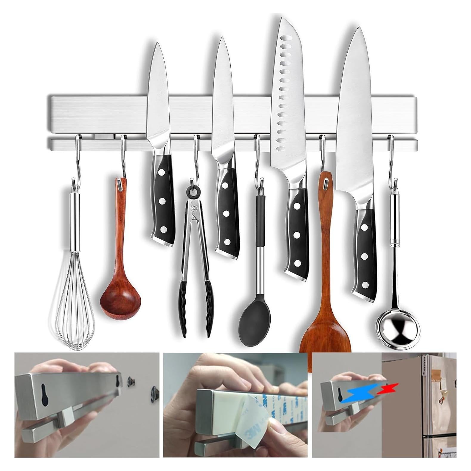 Soporte Magnético para Cuchillos YIIYIIN 30.48 cm Acero Inoxidable