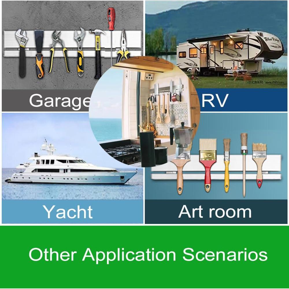 Soporte Magnético para Cuchillos YIIYIIN 30.48 cm Acero Inoxidable