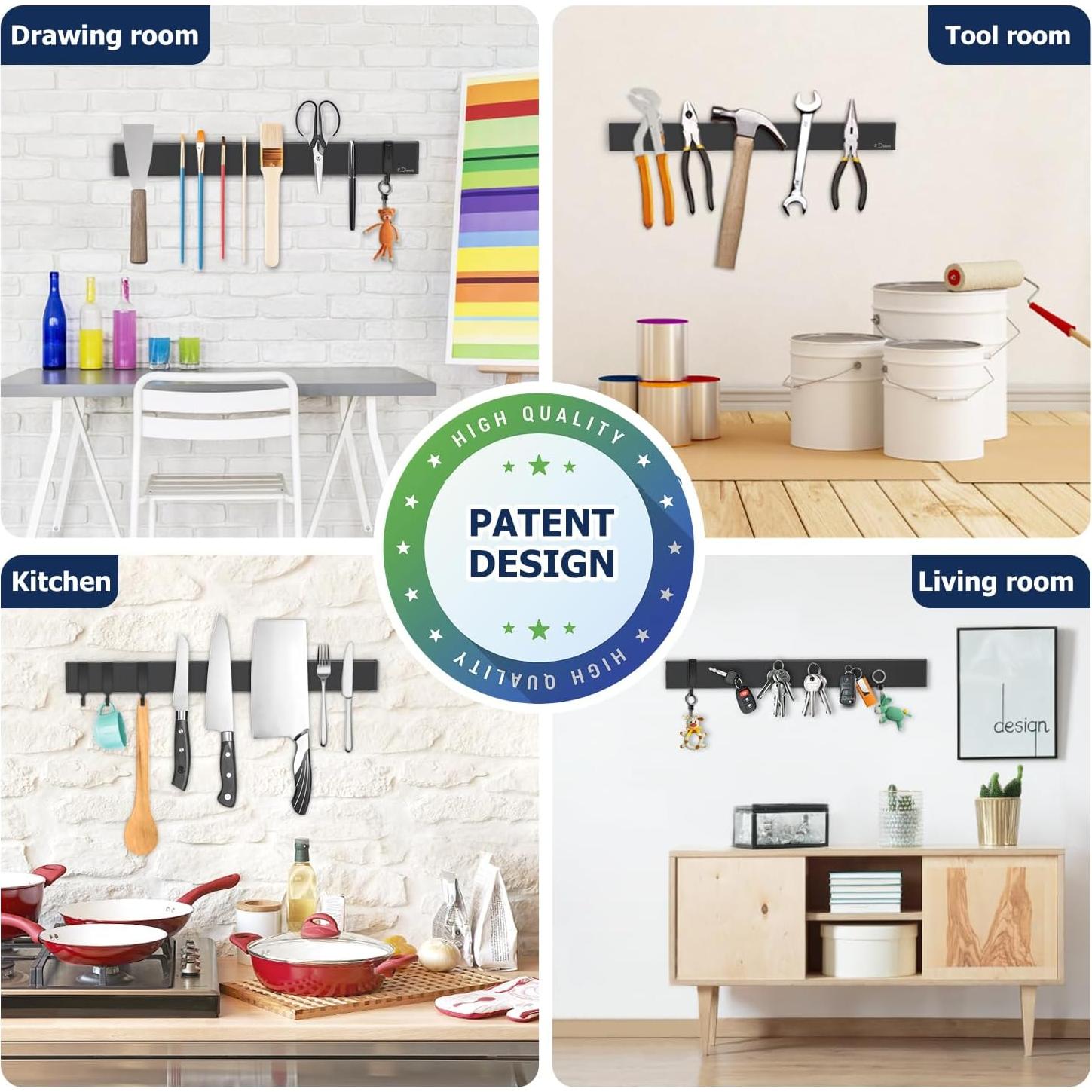 Soporte Magnético para Cuchillos Dmore 40cm Acero Inoxidable