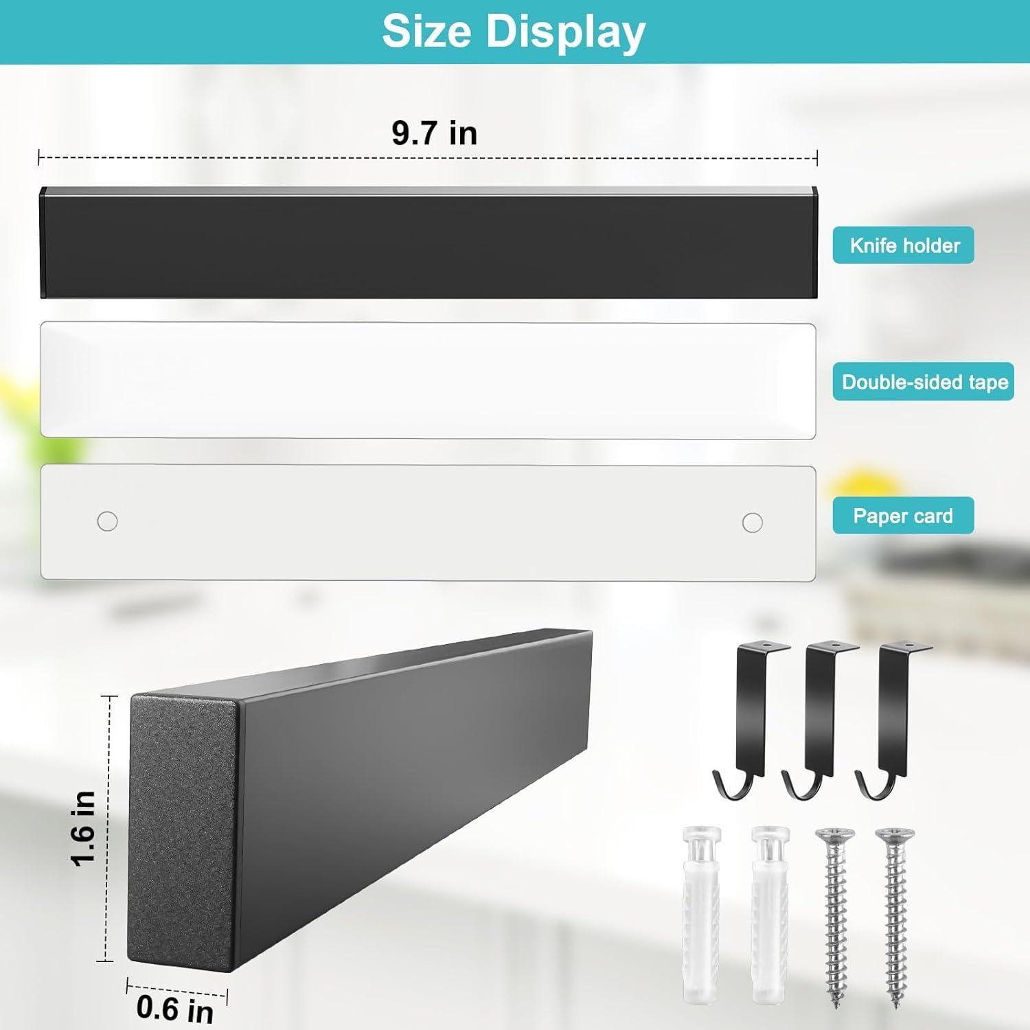 Soporte Magnético para Cuchillos HEREOF 25.4 cm Acero Inoxidable