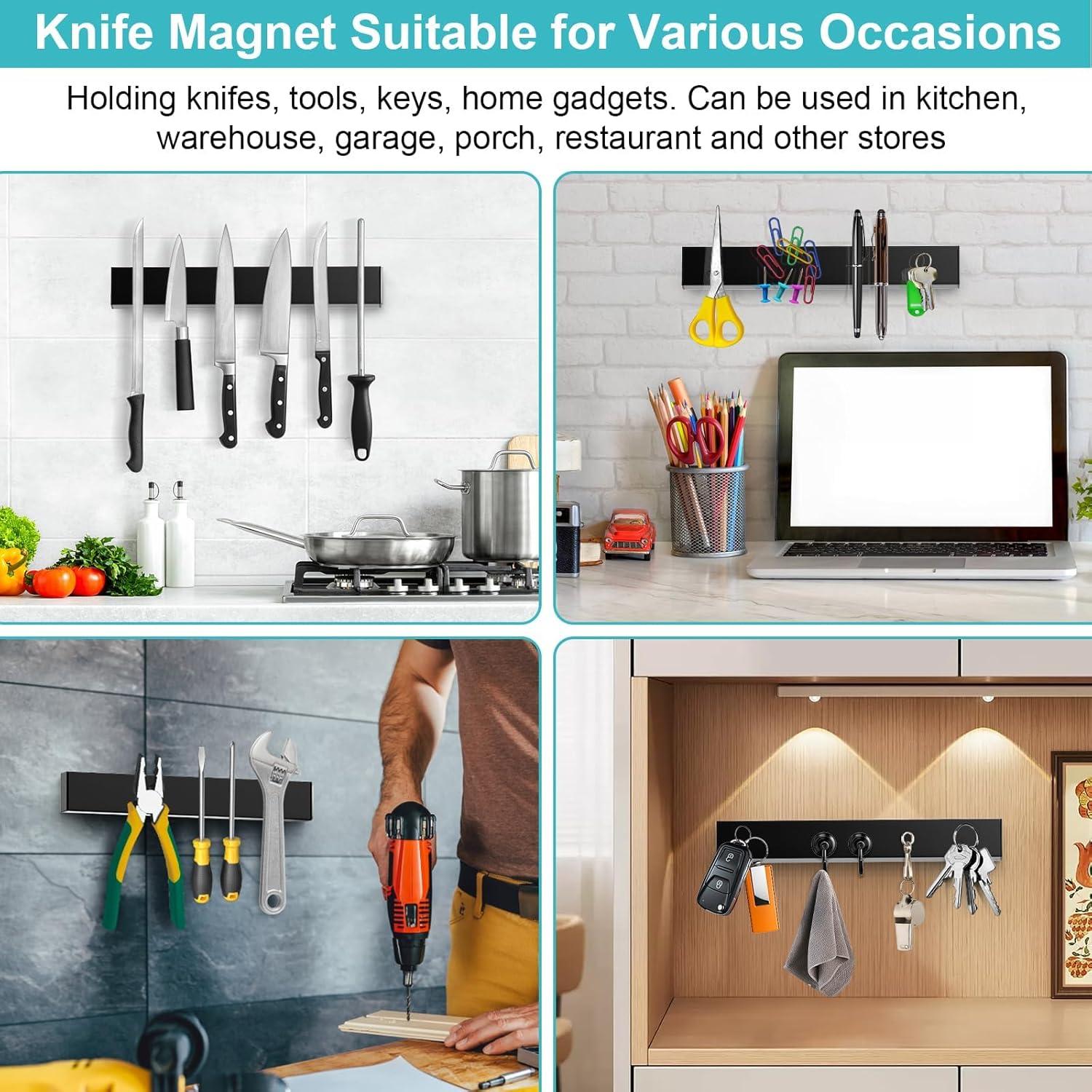 Soporte Magnético para Cuchillos HEREOF 25.4 cm Acero Inoxidable