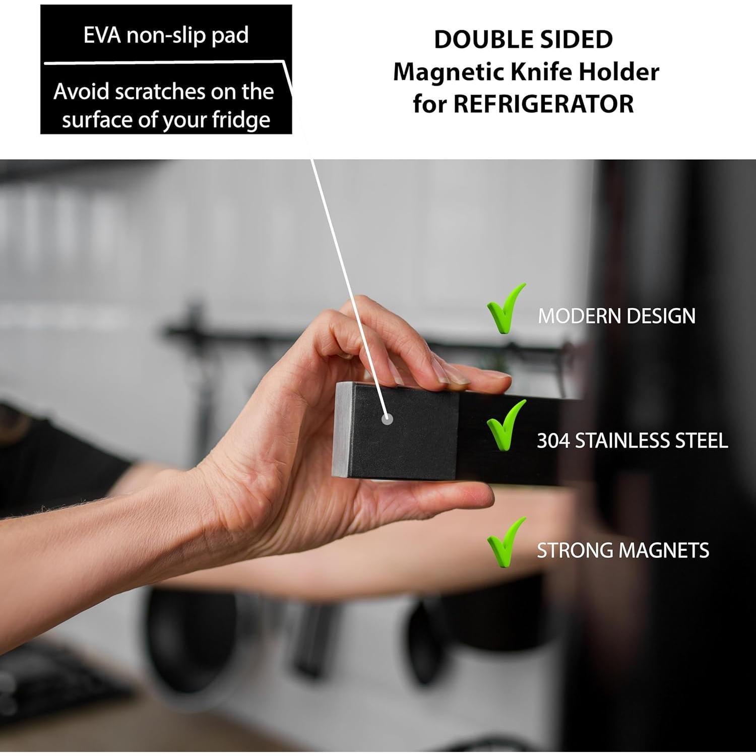 Soporte Magnético para Cuchillos Hamletoff 40.64 cm Acero Inoxidable