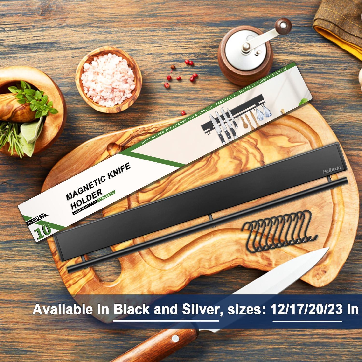 Soporte Magnético para Cuchillos Pailexin 43 cm con Ganchos