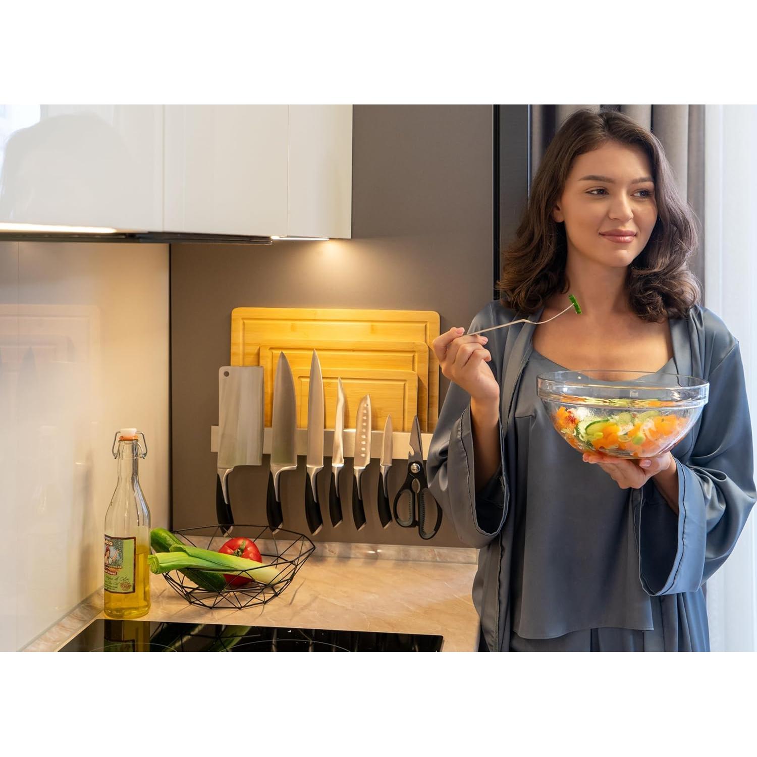 Soporte Magnético para Cuchillos y Tabla de Cortar Demi's Home 40 cm