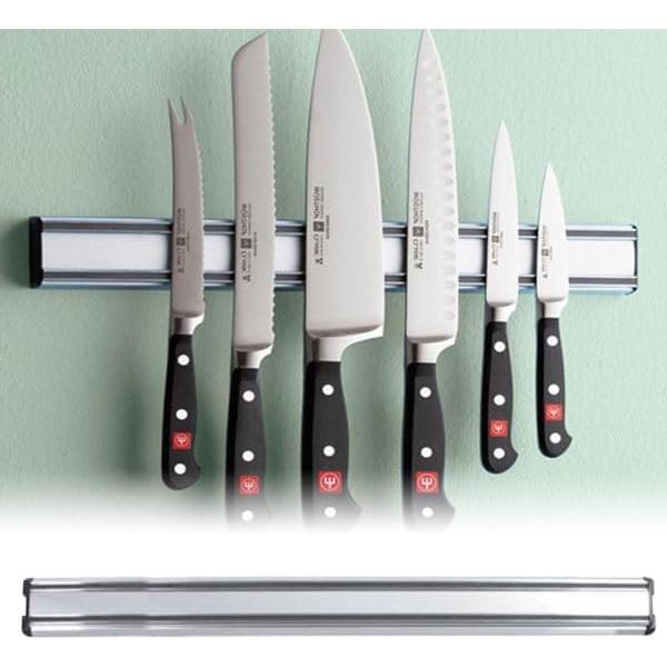 Soporte Magnético para Cuchillos Genérico 40 cm Aluminio Plata