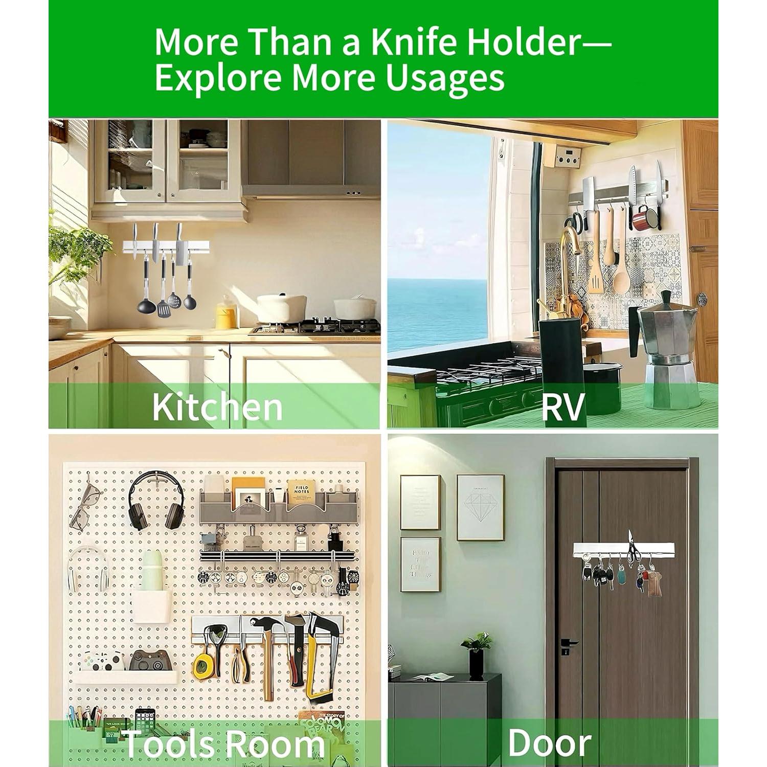 Soporte Magnético para Cuchillos YIIYIIN 30.48 cm Acero Inoxidable