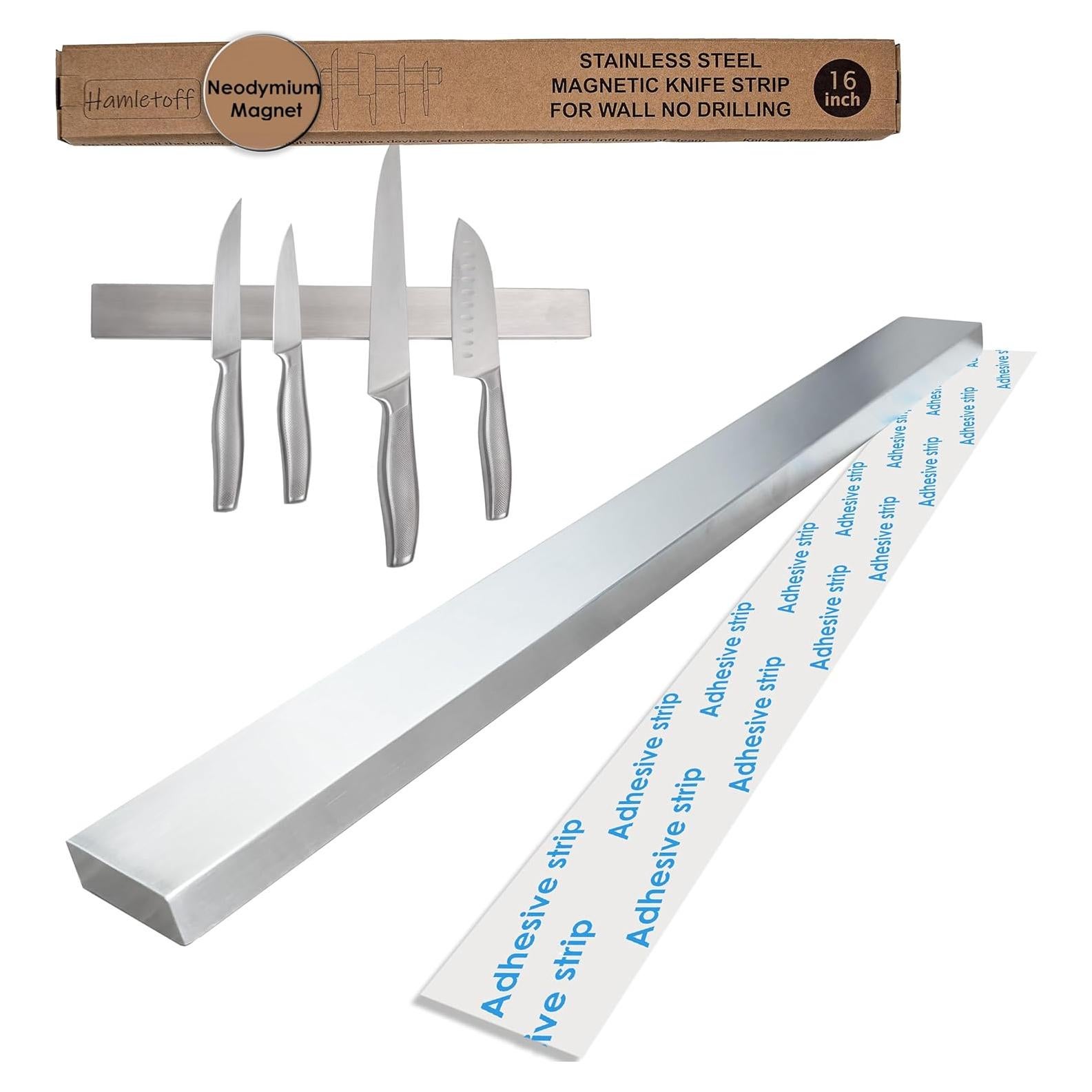 Tira Magnética Premium Hamletoff 40.64 cm para Cuchillos Sin Perforación