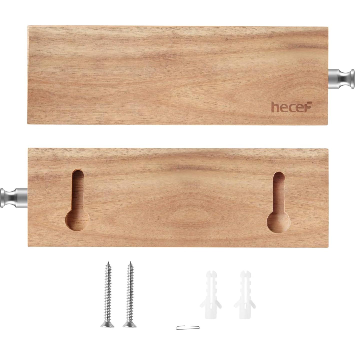 Barra Magnética para Cuchillos Hecef 15 cm Madera Acacia