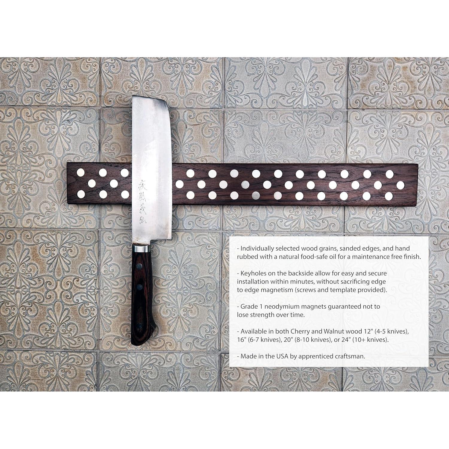 Soporte Magnético para Cuchillos Jonathan Alden 40 cm Nogal