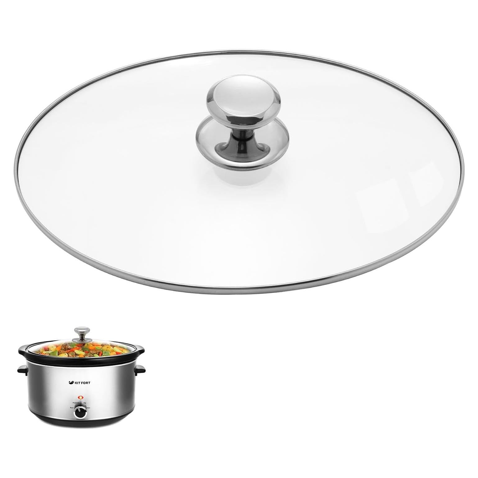 Tapa de vidrio ovalada 7QT SUKABU para olla lenta SCV700