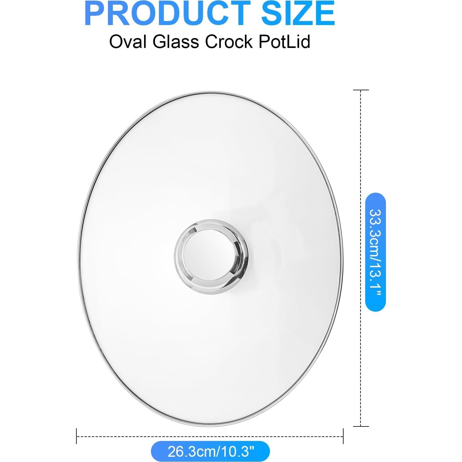 Tapa de vidrio ovalada 7QT SUKABU para olla lenta SCV700