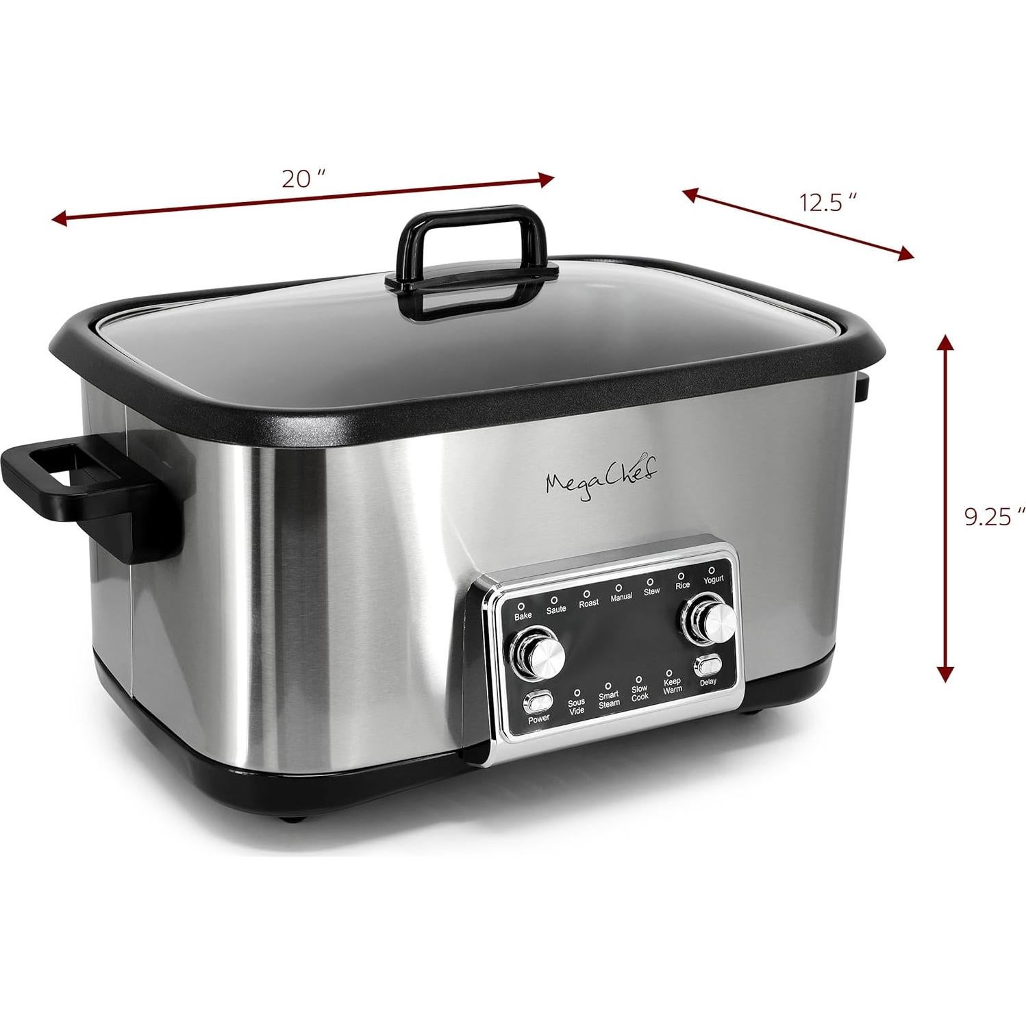 Olla Multifuncional MegaChef 8 Cuartos 12-en-1 Digital