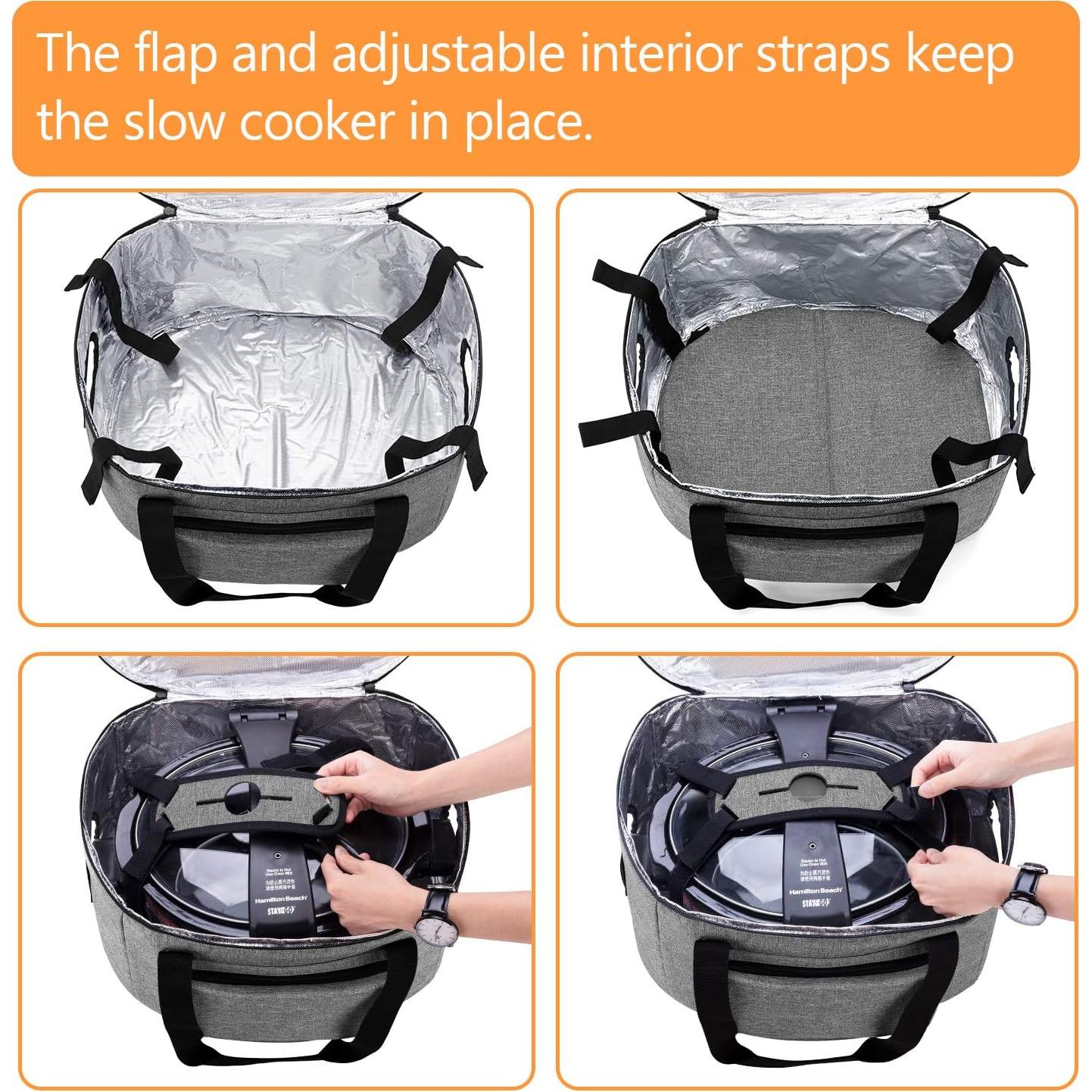 Bolsa de transporte para olla de cocción lenta LUXJA 6-8 qt