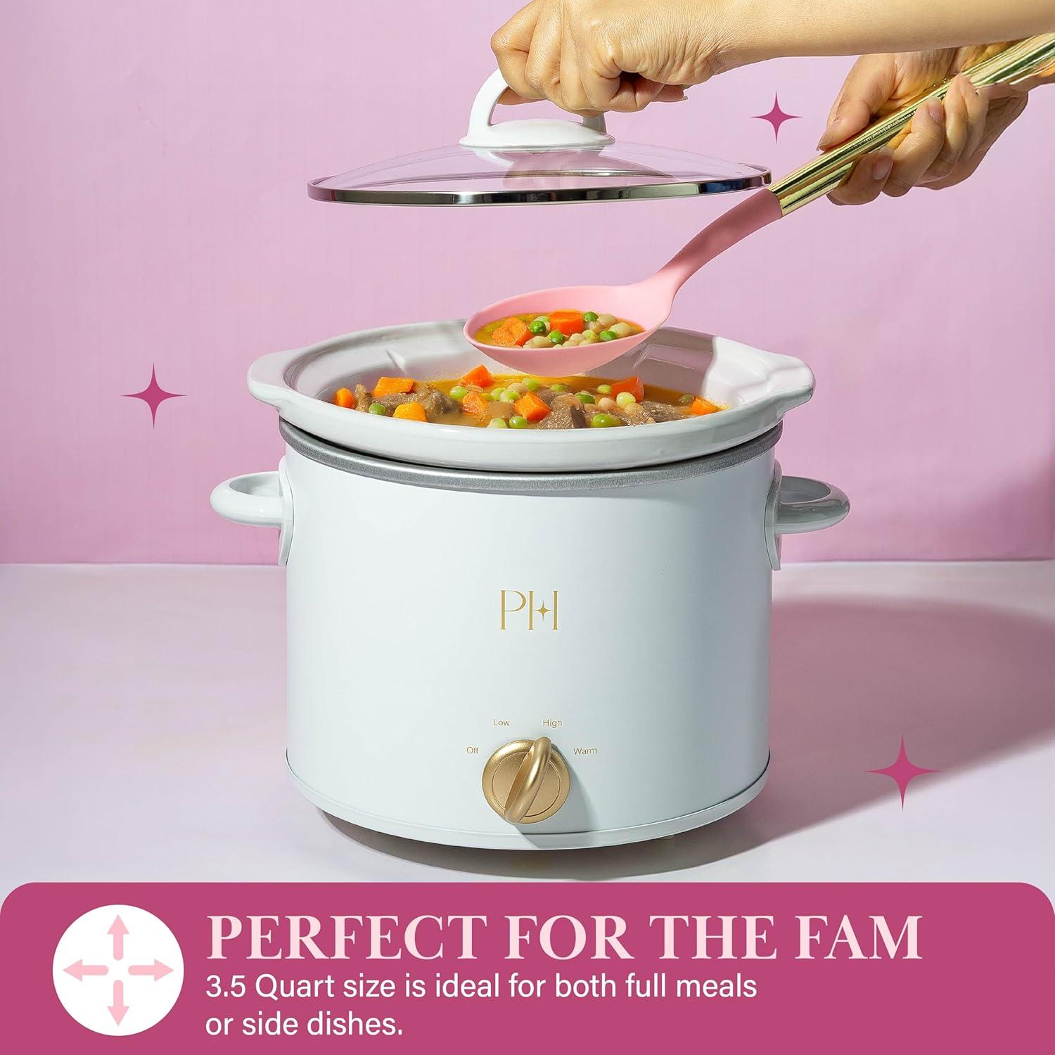 Olla de Cocción Lenta Manual Paris Hilton 3.3L Blanca