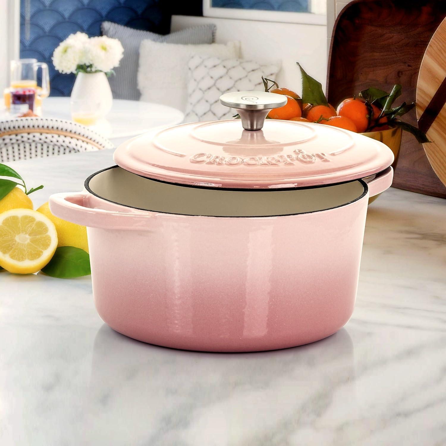 Olla de Hierro Fundido Enameled Crock-Pot 2.84L Rosa Blush