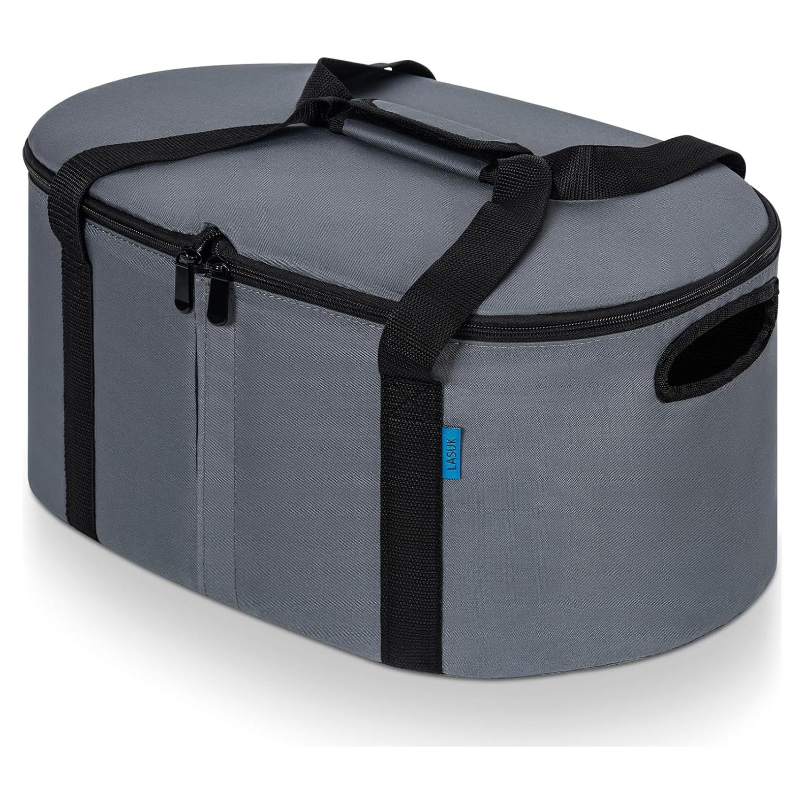 Bolsa de Viaje Aislante LASUK para Olla Lenta 4-8 Qt Gris