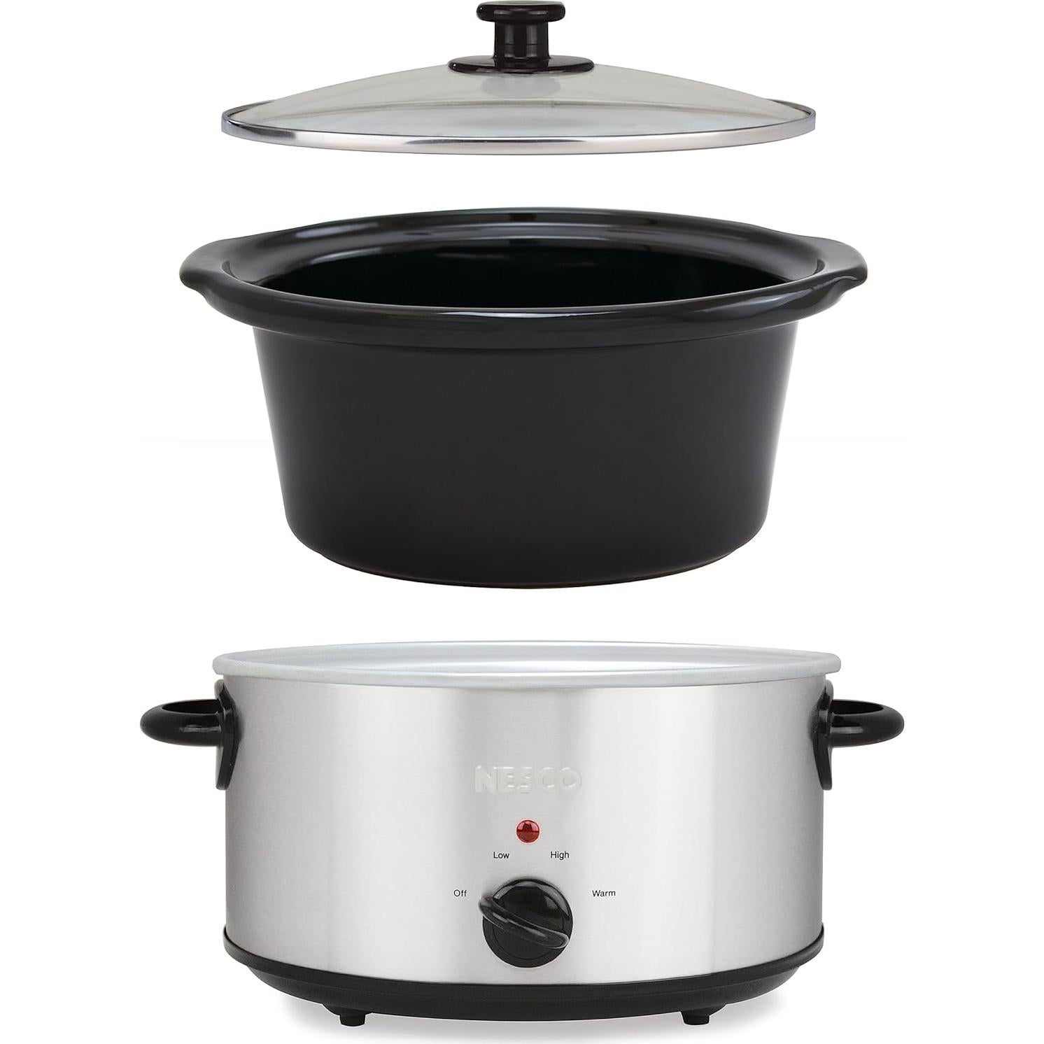 Olla de Cocción Lenta NESCO SC-4-25 4 Cuartos Plata